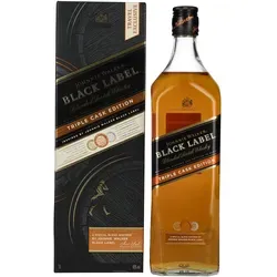 Johnnie Walker BLACK LABEL Triple Cask Edition 1l - Whisky, moderne Interpretation mit dreifacher Fassreifung für zusätzliche Tiefe und aromatische Raffinesse, ideal für Genießer und als stilvolles Geschenk.