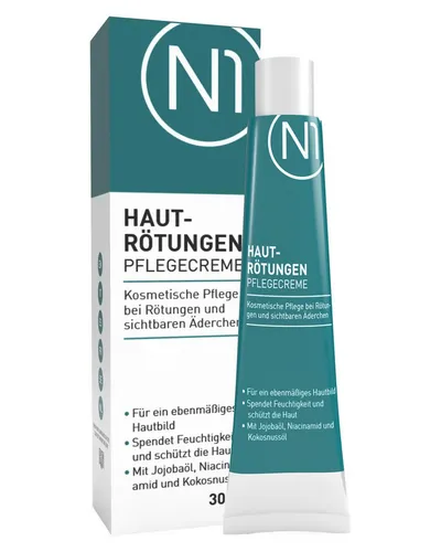 pharmedix GmbH N1 Hautrötungen Pflegecreme 30 ml - Körpercremes zur Linderung von Hautrötungen, beruhigt und pflegt empfindliche Haut für ein angenehmes Hautgefühl.
