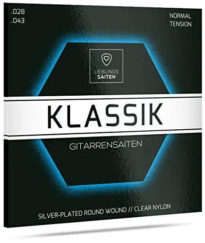 Gitarrensaiten Konzertgitarre – Premium Nylon-Saiten für Klassische Gitarre & Akustikgitarre (6er Set) | Inkl. Gitarren-Ratgeber | Warmer Klang & weiches Spielgefühl für Anfänger