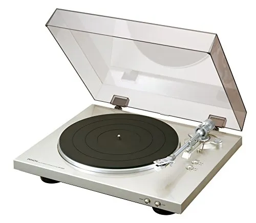 Denon DP-300 F Vollautomatischer Plattenspieler - Plattenspieler mit Riemenantrieb und integriertem Vorverstärker für einfachen Anschluss, ideal für Musikliebhaber, die den vollen Klang ihrer Schallplatten genießen möchten.