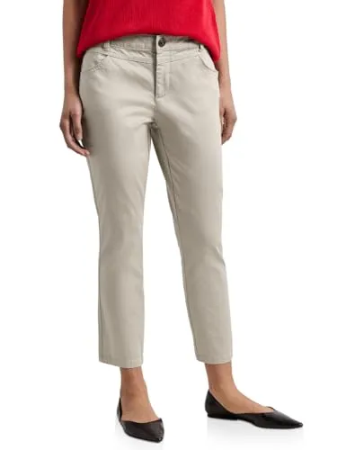 Street One 7/8 Slim Leg Hose im Satin-Look Cobble Stone 34