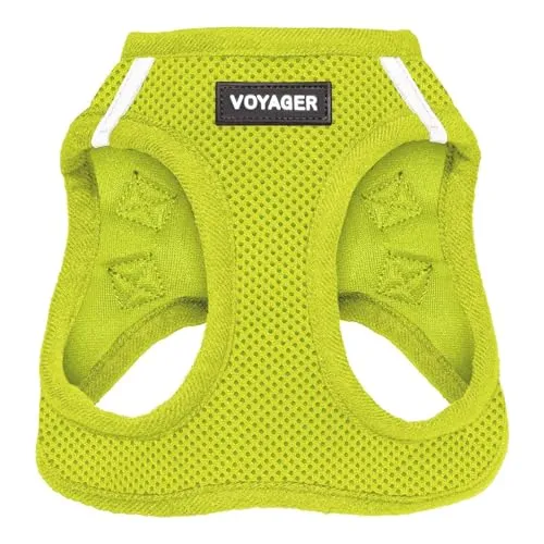 Voyager Step-In Air Hundegeschirr by Best Pet Supplies - All Weather Mesh Step in Vest Harness für kleine und mittlere Hunde, Limettengrün, size XL - Brust 52-58 cm