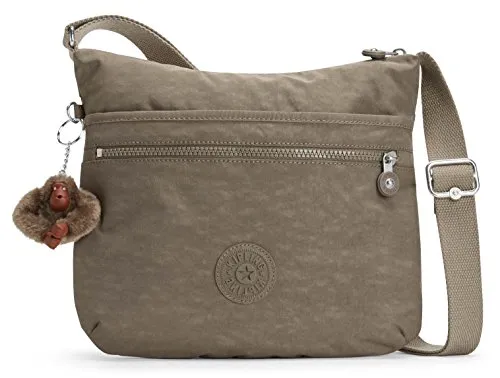 Kipling ARTO Mittelgroße Umhängetasche - True Beige (Braun) - Umhängetasche aus 100% Polyamid, wasserabweisend, ideal für Alltag und Freizeit mit einem Volumen von 6 l.