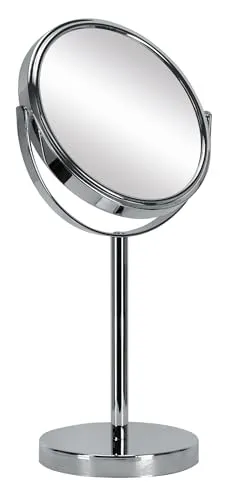 Kleine Wolke Kosmetikspiegel Base Mirror mit 5-facher Vergrößerung, Größe: 17 x 33 x 12 cm, Material: Metall/Glas