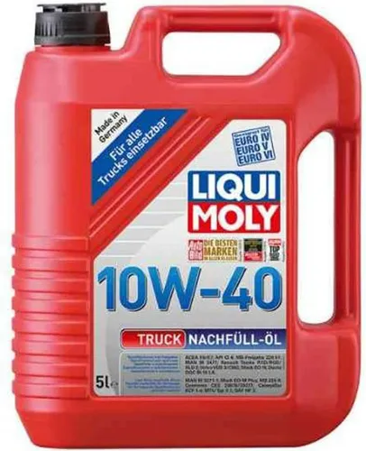Liqui Moly Motoröl Truck Nachfüll Öl 10W-40 - 5L Kanister - Hochleistungs-Motoröl für Diesel-Fahrzeuge mit DPF, optimiert für MAN, Renault und Volvo. Ideal für maximale Motorleistung und Schutz.
