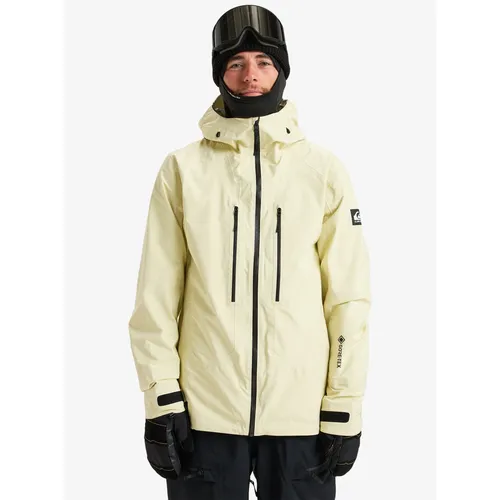 Snowboardjacke "Pro Path Stretch GORE-TEX", Gr. L - Pastel Yellow - Funktionsjacke für Männer mit GORE-TEX-Technologie für atmungsaktive Wasserbeständigkeit. Ideal für Snowboarder, die Komfort und Stil lieben.