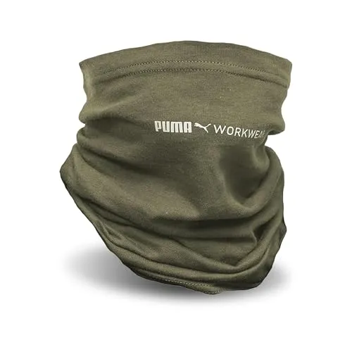 PUMA WORK WEAR Damen und Herren Multifunktionstuch - Schlauchschal - Halswärmer - Winddicht - Ideal für die Outdoor Arbeit - Oliv