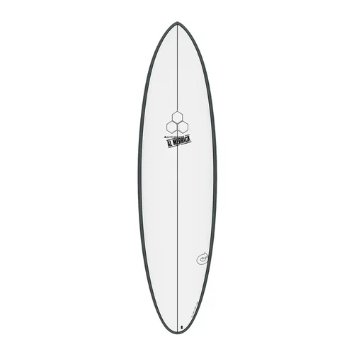 Surfboard CHANNEL ISLANDS X-lite M23 7.0 Grau Al Merrick - Mini Malibu Surfboard in elegantem Grau, ideal für Anfänger und Fortgeschrittene. Leicht und wendig für unvergessliche Surf-Erlebnisse.
