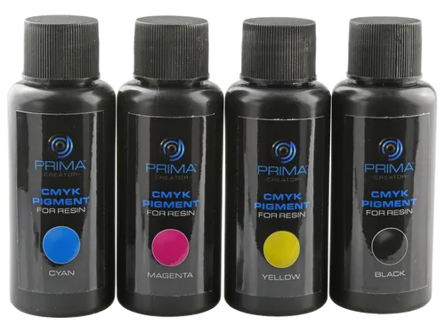 PrimaCreator CMYK Pigment Set (4 x 30 ml) - Kamera-Filter für kreative 3D-Druckprojekte, ermöglicht individuelle Farben und Anpassungen für perfekte Ergebnisse.