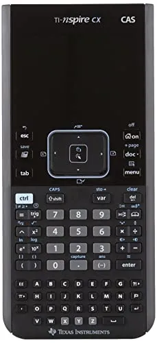Texas Instruments TI-NSPIRE CX CAS Grafikrechner - Wissenschaftlicher Taschenrechner mit hochauflösendem 320 x 240 Pixel Display, 64 MB internem Speicher und 100 MB Flash-Speicher für komplexe Berechnungen.
