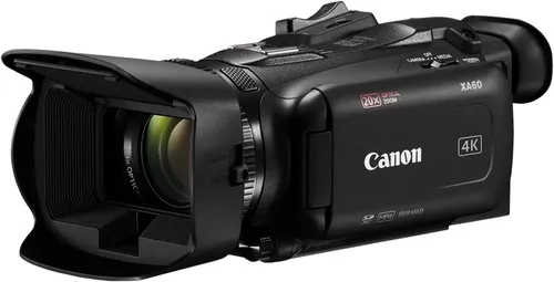 Canon XA60 - Professionelle 4K-Videokamera - Camcorder mit 20-fach optischem Zoom und 5-Achsen-Stabilisierung, ideal für hochwertige Videoaufnahmen und Livestreaming.