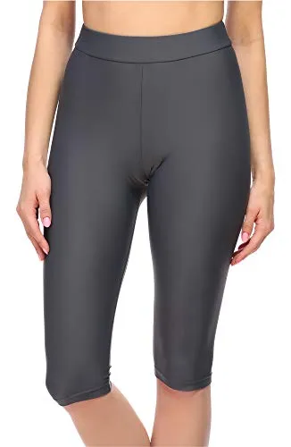 Merry Style Damen Lange Badeshorts Kurze Leggings MS10-334(Graphite,44)
