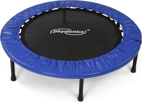 Physionics® Fitness Trampolin - Ø 91cm, max. 100 KG - Trampolin für Indoor und Outdoor, ideal für Ausdauertraining und Verbesserung von Gleichgewicht sowie Koordination. Robuste Bauweise mit rutschfesten Füßen und Randabdeckung für Sicherheit.