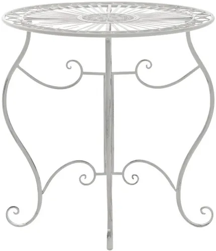 CLP Eisentisch Indra | Nostalgischer runder Metalltisch für Garten & Balkon - Esstische: Wetterfester und pflegeleichter Eisentisch Indra mit nostalgischem Design, ideal für Balkon und Garten. Robuste Verarbeitung und filigrane Details als dekorativer Blickfang.