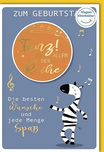 Verlag Dominique Karte Geburtstag Spruch Tanz vor allem aus der Reihe - mit Umschlag