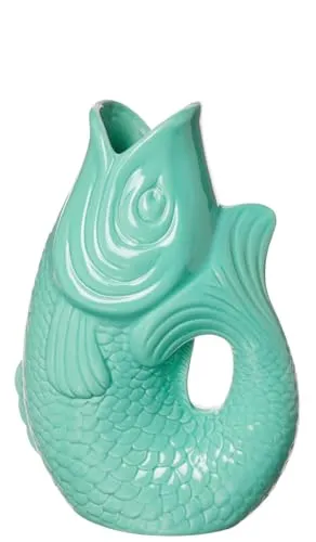 Gift Company 75883 Monsieur Carafon Karaffe - Steingut in Mint Cream - Elegante Karaffe aus handgefertigtem Steingut, ideal für stilvolle Tischdekoration und Getränkepräsentation.