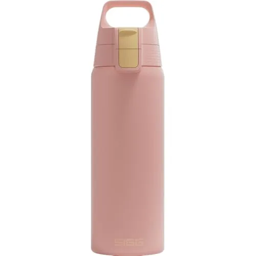 SIGG - Edelstahl Trinkflasche - Shield ONE Playful Peach - Für Kohlensäurehaltige Getränke Geeignet - Auslaufsicher - Federleicht - BPA-frei - Outdoor & Fitness - Rosa - 0,75L