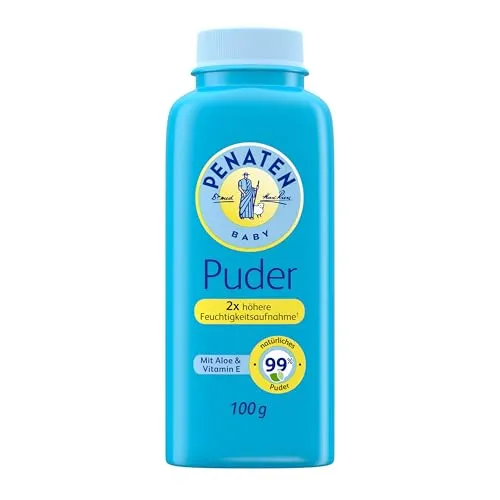 PENATEN NATURAL Powder 100 g - Babypflege – Sanftes, natürliches Babypuder für die empfindliche Haut Ihres Babys, ideal zur Vorbeugung von Hautirritationen und für ein angenehmes Hautgefühl.