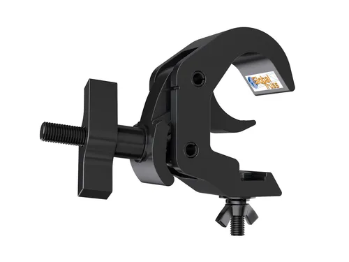 GLOBAL TRUSS Selflock Hook Easy WIDE 48-51/50/250kg schwarz - Robuste Klammer für Studioständer und -halterungen, sicherer Halt und einfache Montage für professionellen Einsatz.