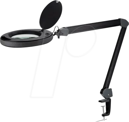 Lumeno Lupenleuchte 8513 LED - Dimmbare Tischleuchte mit 3 Dioptrien - Werkstatt-Lupenleuchte mit 1,75-facher Vergrößerung, 80 LEDs für helles, kaltweißes Licht und 5-stufige Dimmfunktion. Ideal für präzise Arbeiten.