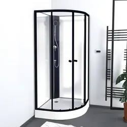 Marwell Komplettdusche Factory 85x85 cm - Komplettdusche mit Einscheibensicherheitsglas und eleganter Schiebetür, ideal für kleine Bäder, inklusive Armatur und einfacher Selbstmontage.