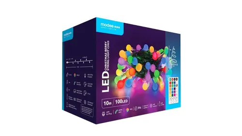 Lampki choinkowe kulki modee 10m RGB 100LED ML-C2023 pilot Modee 5999145406417