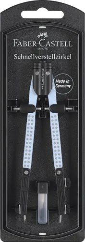 FABER-CASTELL Schnellverstellzirkel GRIP hellblau