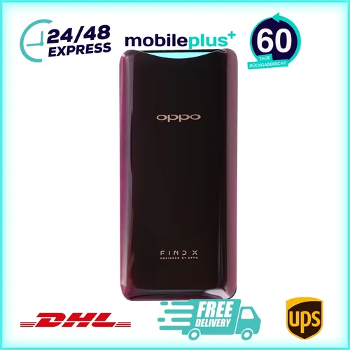 für Oppo Find X Akkudeckel Rückseite Bordeauxrot