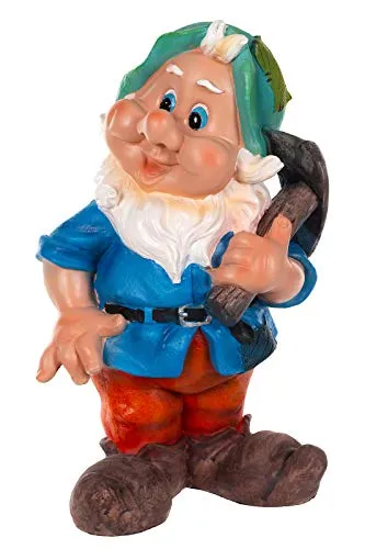 Birendy RIESIGER Zwerg XXL Gartenwichtel 41cm - Große Gartenzwerg-Figur aus wetterfestem Polyresin, handbemalt und detailreich. Ideal als Gartendekoration oder Geschenk für Zwergeliebhaber und Gartenfreunde.