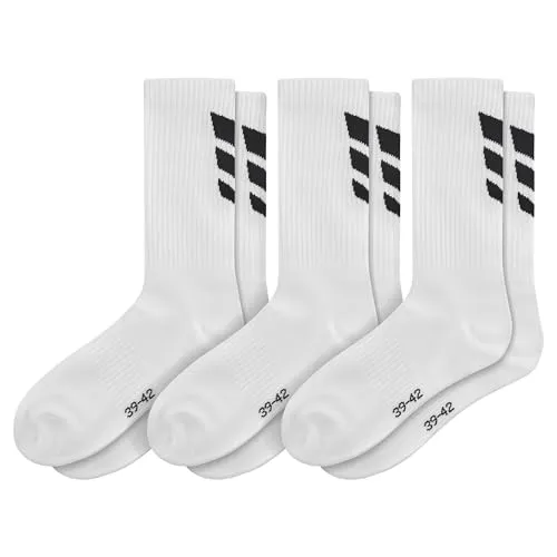 Erima Unisex Wings Socks 3er pack (2182502), new white, 47-50