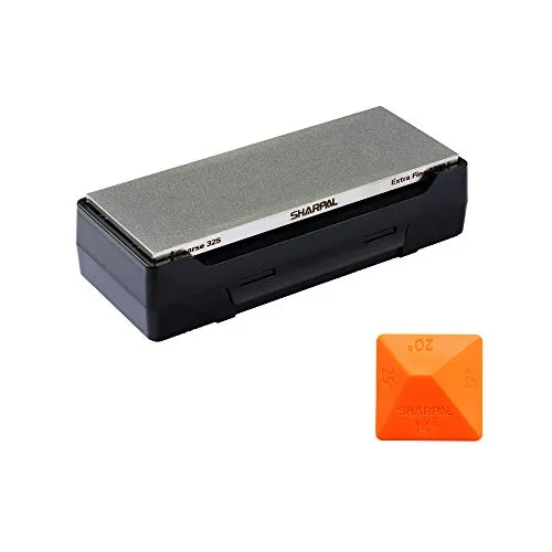SHARPAL 162N Diamant-Schleifstein - Abziehstein mit Dual Körnung 325/1200, ideal für schnelles Schärfen aller harten Materialien. Inklusive rutschfester Aufbewahrungsbox und Winkelführung für präzises Arbeiten.