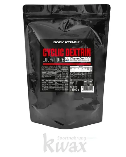 Body Attack Cyclic Cluster Dextrin 1000g - Hochverzweigtes Dextrin für optimale Energie - Sportnahrung - 100% hochverzweigtes zyklisches Dextrin, ideal für Pre- und Post-Workout-Shakes zur schnellen Energiefreisetzung.