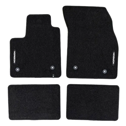 Velours Fußmatten Set für Ford Focus mk4 (2018-2025) – Schwarz, 4tlg. - Hochwertiges 4-teiliges Fußmatten-Set aus Velours für Ford Focus mk4. Antirutsch und wasserfest für optimalen Schutz. Einfache Installation für Vorder- und Rückseite.