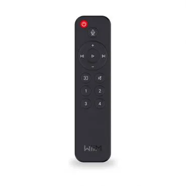 WiiM Remote Fernbedienung - Sprachfernbedienung für WiiM Mini und Pro Audio Streamer, mit Push-to-Talk und 4 voreingestellten Musiktasten für einfachen Zugriff auf Ihre Lieblingsmusik.