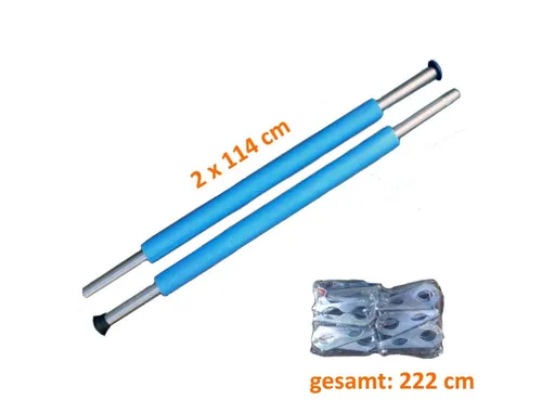 walexo Trampolin Stangen-Komplettset 222 cm – für maximale Sicherheit - Komplettes Set mit Schaumstoffüberzügen und Befestigungsmaterial für einfache Montage. Wählen Sie aus drei Längen für eine perfekte Passform. Stabil und langlebig – ideal für sicheren Trampolinsport.