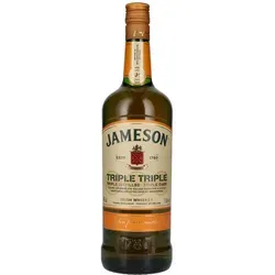 Jameson Triple Triple - Triple Distilled Irish Whiskey 1L - Whisky mit einzigartiger Dreifach-Destillation, gereift in Bourbon-, Sherry- und Málaga-Fässern für ein unvergleichliches Aroma und vollmundigen Geschmack.