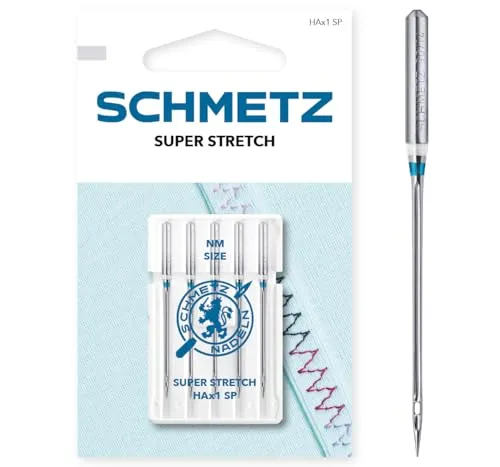 SCHMETZ | 5 Nähmaschinennadeln | Super Stretch | HAX1 SP | Nadeldicke 65/9 | auf jeder gängigen Haushaltsnähmaschine einsetzbar