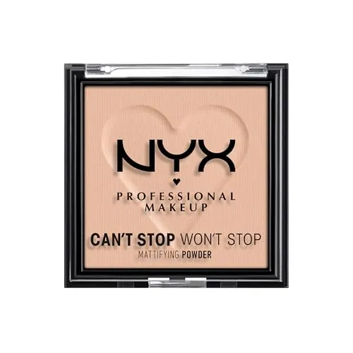 NYX Professional Makeup Can't Stop Won't Stop Mattifying Powder, Matte Finish, Farbton: Medium