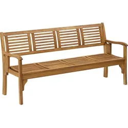 Dehner Klappbank Douglas, 4-Sitzer, ca. 180 x 61.5 x 89.5 cm, FSC®-es Akazienholz, geölt, natur