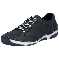 RIEKER Damen Sneaker Gr. 40 - Dunkelblau aus Glattleder - Stylische Sneaker von Rieker in Dunkelblau aus Glattleder. Mit komfortabler Schnürung und Rahmennaht ideal für Freizeitaktivitäten. Hohe Qualität und modisches Design für jeden Tag.