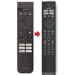 Original Fernbedienung für Philips TV 50PUS8949/12 & 55PUS8309/62 - Tastaturen - Originale Philips Fernbedienung, einfach zu bedienen ohne Installation, alle Funktionen verfügbar, sofort einsatzbereit mit Batterien.