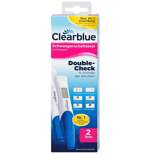 Clearblue Schwangerschaftstest Kombipack Double Check 2 Tests Digital Wochenbest