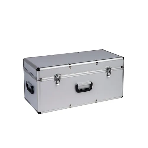 Hochwertiger Transportkoffer mit Aluminiumrahmen (groß) - Werkzeugtruhen, ultra-robust und leicht, ideal für sichere Aufbewahrung von Werkzeug, Elektronik und Fotoausrüstung dank abschließbarer Metallschlösser.