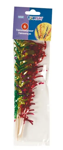 Stylex Schreibwaren Cocktail-Set 30 (5x6Stk) Palmwedel Cocktail Spiesser Eis Deko Picker