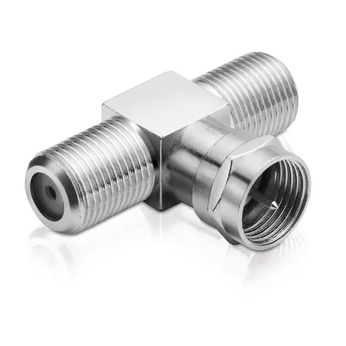 adaptare adaptare 60603 Sat-T-Stück 1-mal F-Stecker auf 2-mal F-Buchse SAT-Kabel