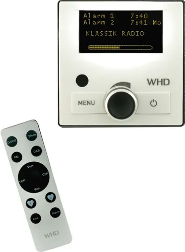 WHD DAB+ Radio UP DAB+UP-Radio-RC sw - DAB+ Radio in elegant anthrazit mit 18 Speicherplätzen und digitaler Anzeige, ideal für klaren Empfang und vielseitige Hörmöglichkeiten.
