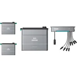 Zendure SolarFlow Bundle Hybrid Inverter Hyper 2000 + 3x AB2000X Batterie - Leistungsstarke Powerstation mit 1200 W Hybrid-Inverter und 3x 1920 Wh Zusatzbatterien für zuverlässige Energieversorgung im Innen- und Außenbereich.