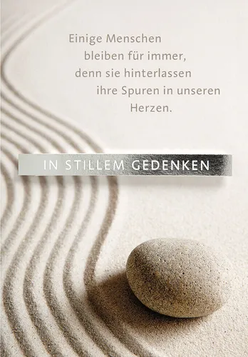Trauer – Beileid – Kondolenz - Beileidskarte im Format 11,5x17cm mit Briefumschl