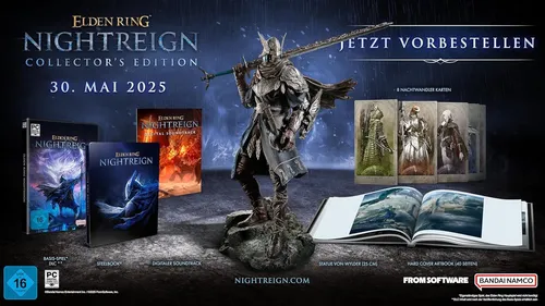 Elden Ring Nightreign Collectors Edition - PC-KEY - Games - Enthält exklusive Sammlerstücke wie eine 25 cm Wylder-Statue und ein Hardcover-Artbook, ideal für Fans von epischen Koop-Kämpfen und fesselnden Abenteuern.