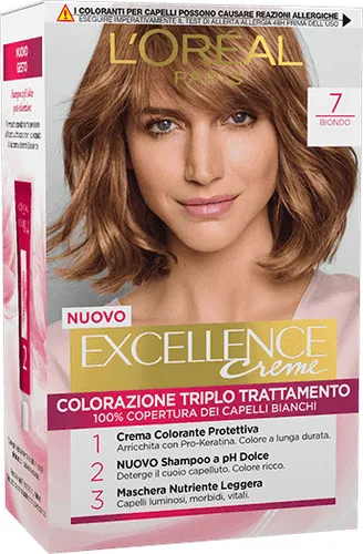 Excellence Cr&egrave;me Colorazione Permanente 7 Biondo L&#039;OREAL 40ml